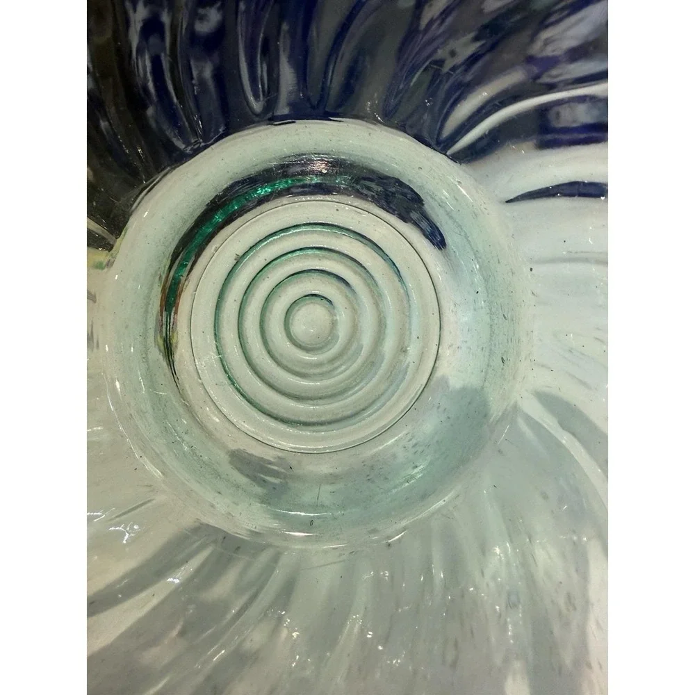 Jeannette Petal Swirl Ultramarine Teal 5 5/8